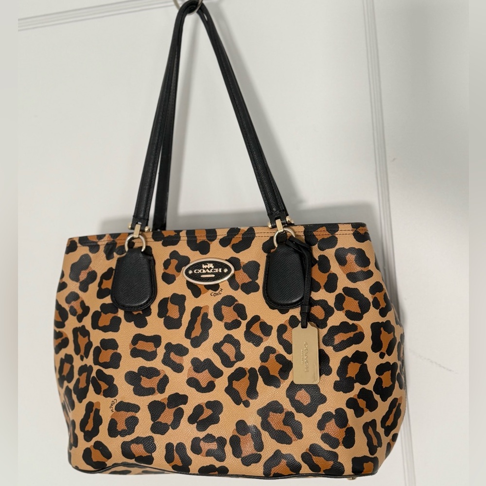 Coach Leopard Print carryall tote